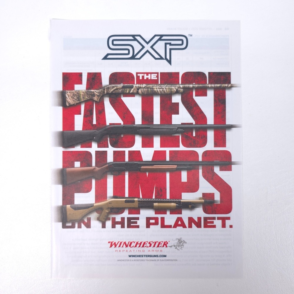 WINCHESTER SXP Pump Shotgun Promotional Advertising Print Ad Firearm Wall Poster